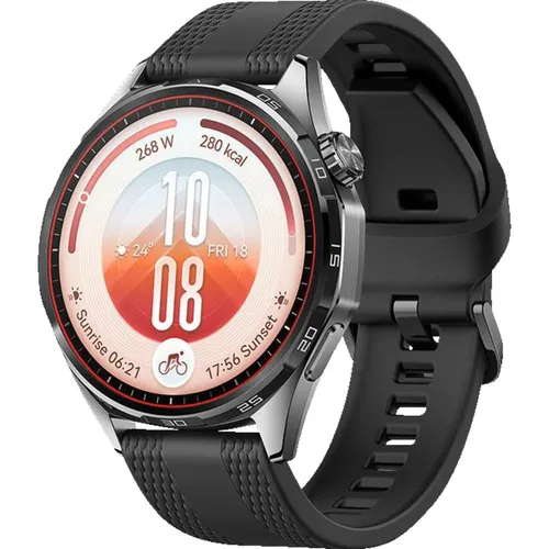 HUAWEI Watch GT 7 46 mm Smartwatch – Fluorelastomer, Schwarz