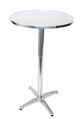 CHEFGASTRO Alu-Stehtisch + Bistrotisch, HxBxT 110x60x60 cm, Durchmesser=60cm, Basismodell, höhenverstellbar 70/110cm