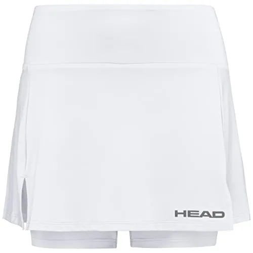 HEAD Club Basic Skort für Mädchen, Weiß, XS von HEAD