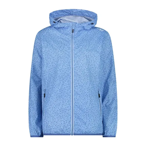 CMP Damen Regenjacke mit fester Kapuze - Funktionsjacke, wind- und wasserdicht (WP 5.000), komplett zusammenklappbar für einfachen Transport, ideal für Outdoor-Aktivitäten.