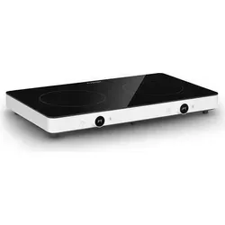 Klarstein FutureChef Doppel Induktionskochplatte - Kochfelder: Platzsparende und leistungsstarke 3000 Watt Induktionsplatte mit 2 Zonen, Timerfunktion und einfacher Bedienung für flexibles Kochen überall.