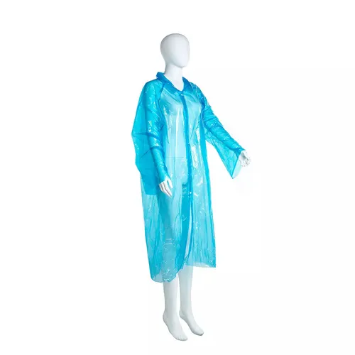 Produktbild Ampri Schutzkittel Einweg PE blau, 50 Stück