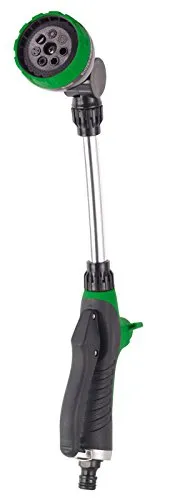 Royal Gardineer Wasserbrause: Multifunktions-Gießstab mit 7 Spritzmustern und regelbarem Wasserfluss (Stabbrause Garten, Gartenschlauchdüse, Gartenschlauch)