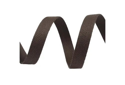 maDDma Webband 10m Köperband 10mm breit große Farbwahl Einfass- Nahtband Baumwollband, graubraun