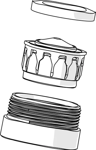 HANSA Strahlregler Luftsprudler mit Halter - 59912225 - Sanitärinstallation, optimiert den Wasserfluss und reduziert den Wasserverbrauch für mehr Effizienz in Ihrem Badezimmer.