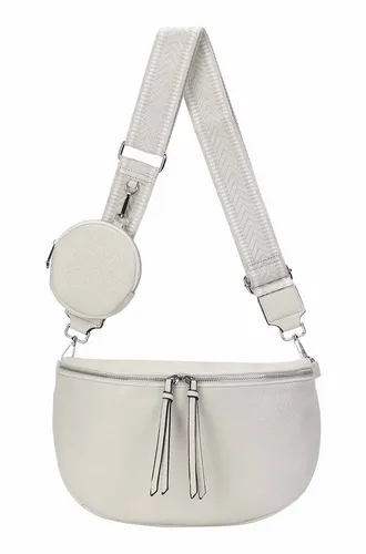ITALYSHOP24 Schultertasche Damen Brusttasche Umhängetasche CrossBody Lederoptik Bag + Muster Gurt, Messenger Hüfttasche Bodybag Gürteltasche Bauchtasche / leicht Gewicht