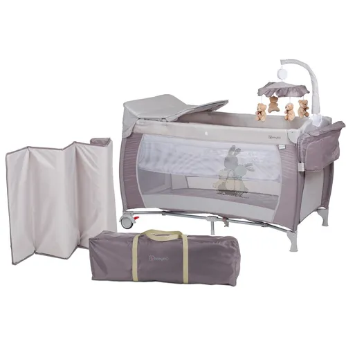 BabyGo Sleeper Deluxe Baby-Reisebett mit Musik-Mobile