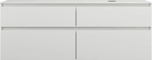 burgbad Lin20 Waschtischunterschrank inklusive Konsolenplatte, Beckenausschnitt rechts, 4 Auszüge, 1602x487x661mm, SGIF160RF5375