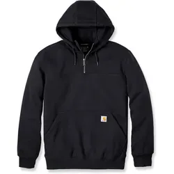 Carhartt Men's Rd Paxton HDD Zip Mock Sweatshirt, Black, Small - Hochwertiges Sweatshirt für Herren mit Reißverschluss-Stehkragen und praktischer Kängurutasche, ideal für kühle Tage und Outdoor-Aktivitäten.