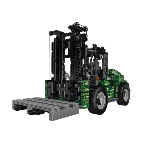 Mould King 20050 – Militärischer Gelände-Gabelstapler, Forklift + Brick Remover