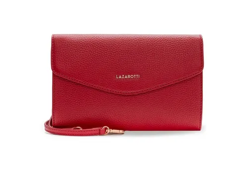 Lazarotti Clutch Bologna Leather - Rote Leder-Clutch - Elegante Clutch aus hochwertigem Leder mit Magnetverschluss, ideal für besondere Anlässe. Maße: 23cm x 4cm x 15cm, leicht und praktisch.