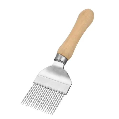 Edelstahl Entdeckelungsgabel Imkereiausrüstung Bienenzucht Nadel Bienen Honig Kamm für Imker Werkzeuge