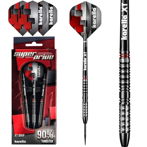Steeldart Karella SuperDrive 24g - 90% Tungsten - Sonstige, hochwertiger Steeldart aus 90% Tungsten für präzise Würfe und optimale Kontrolle während des Spiels.