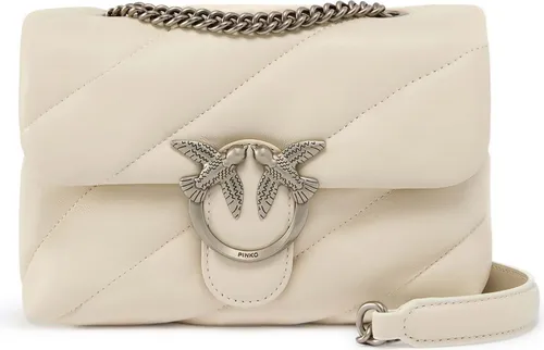 Pinko Damen Love Puff Mini Tasche - Umhängetasche aus weichem Nappaleder mit ikonischer Love Birds Schnalle, ideal für stilvolle Auftritte und praktische Nutzung.