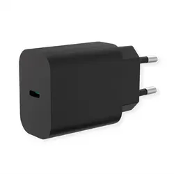 VALUE USB Charger mit Euro-Stecker Stromadapter, 1 Port Typ C (QC3.0), 20W schwarz