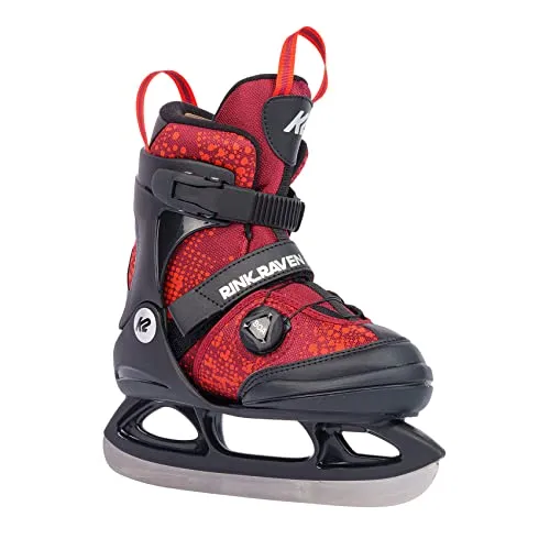 K2 Skates Jungen Schlittschuhe Rink Raven Ice Boa, black-blue - Schlittschuhe für Kinder, verstellbar um 5 Größen, mit K2 Softboot-Technologie für höchsten Komfort und Wärmeisolierung dank Thinsulate. Ideal für unbeschwerten Spaß auf dem Eis.