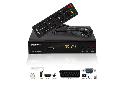 PremiumX Satelliten-Receiver HD 521 FTA