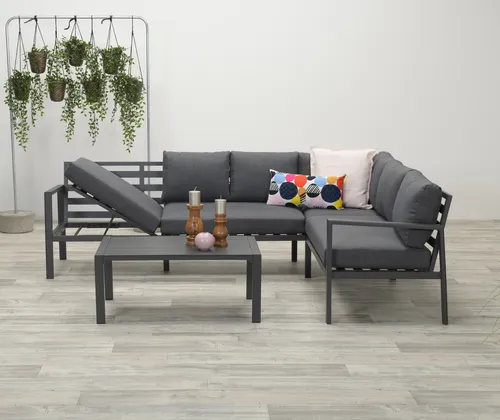 Garden Impressions LEXINTON Alu Ecklounge - Moderne Gartenmöbel Sitzgruppe mit verstellbarer Liegefläche, wetterfest und ideal für entspannte Stunden im Garten.