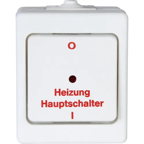 Kopp STANDARD AP-FR – Heizungshauptschalter, Farbe: Arktisweiß