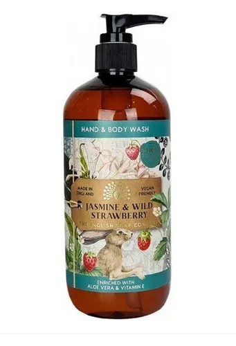 The English Soap Company, Hand- und Körpergel Jasmine & Walderdbeere 500 ml