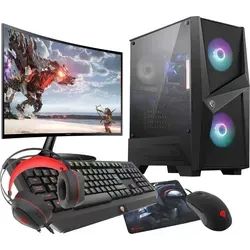 VIST Gaming PC Komplett Set mit Ryzen 5 3600 und RTX 3050 - Desktop-PCs mit 16GB RAM und superschneller 1TB SSD für ein reibungsloses Gaming-Erlebnis. Inklusive gebogenem 24'' FullHD Monitor für maximales Eintauchen.
