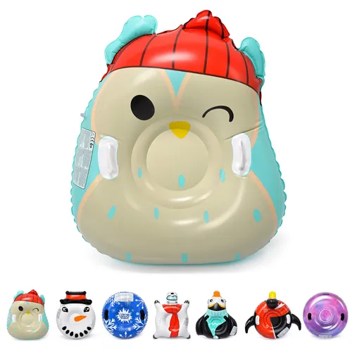 Aufblasbare Schlitten Schneerutscher SnowTube Rodel Rutschreifen OWL 110x80x35