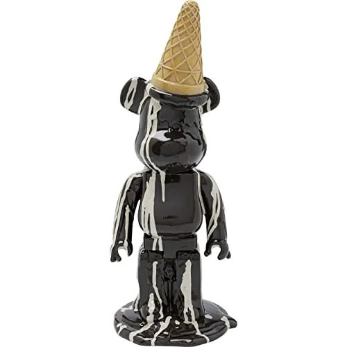 Kare Design Deko Figur Gelato Bear - Stilvolle Deko für jeden Raum - Sammlerfigur Gelato Bear in Schwarz, 40cm aus robustem Polyresin, ideal für Kunstliebhaber und als einzigartiges Geschenk - verleiht jedem Raum eine besondere Note.