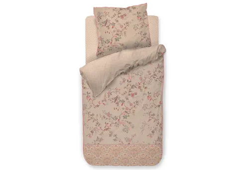 PiP Studio Bettwäsche Amor De Dios, 3-teiliges Set mit floralen Mustern - Bettwäsche-Sets aus 100% Baumwolle in Perkal-Qualität, verzaubert mit bunten Blumen und kleinen Vögeln für einen erholsamen Schlaf.