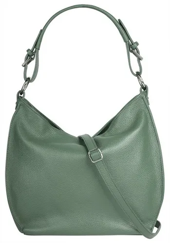 Samantha Look Shopper Damen Leder Grün - Viel Platz für deinen Alltag - Handtaschen mit geräumigem Hauptfach und verschließbarer Innentasche, ideal für Ordnung und Sicherheit unterwegs. Inklusive Smartphonefach und abnehmbarem Schultergurt für flexibles Tragen.