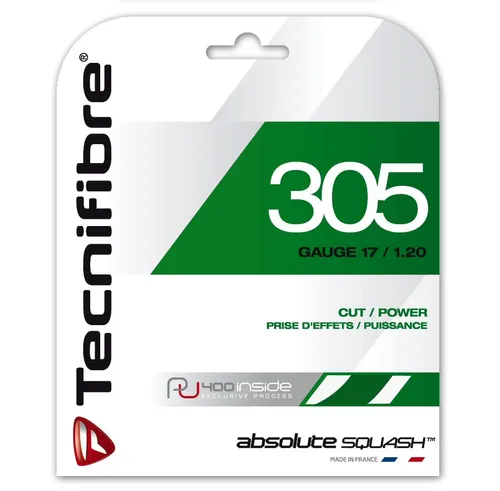 Tecnifibre Squashsaite 305 fluogrün 9,5m Set, Saitendicke: 1.10