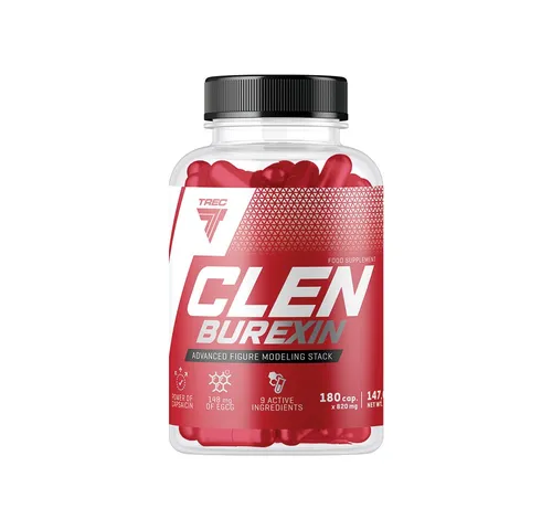 TREC Nutrition Clenburexin 180 Kapseln - Pflanzenextrakte mit grünen Tee-, Kaffee- und Ingwer-Extrakten für mehr Energie und Unterstützung beim Abnehmen. Ideal vor dem Training!