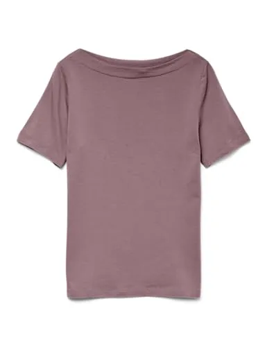 VERO MODA Women's VMPANDA MODAL S/S NOOS Top, Nostalgia Rose, XLW / 30L