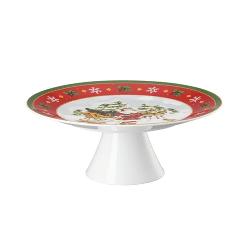 Hutschenreuther Tortenplatte Happy Wintertime - Servierplatte aus hochwertigem Porzellan, 28 cm Durchmesser, spülmaschinengeeignet, ideal für festliche Anlässe und Weihnachtsfeiern.