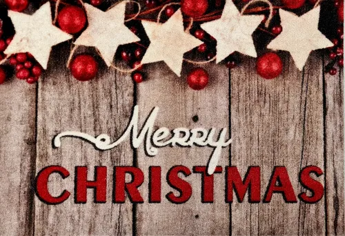 € 58,13/qm / Fußmatte Weihnachten Des.953 Sterne Merry Christmas / 40 cm*60 cm