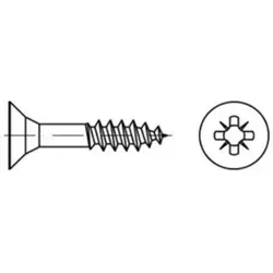 ART 89097 Spanplattenschrauben Senkkopf CE St. 5 x 55/33 -Z galvanisch verzinkt gal Zn S
