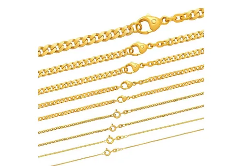 HOPLO Panzerkette Goldkette Panzerkette Länge 45cm