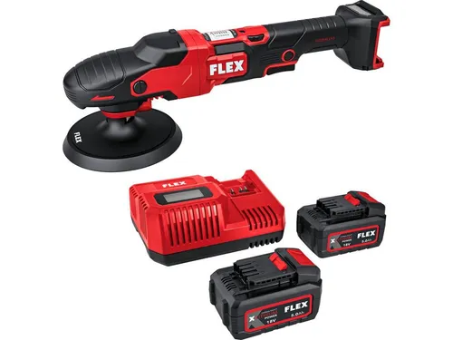 Flex Akku-Poliermaschine PE 2 18-EC Set – Leistungsstark mit 1800 U/min - Vielseitige Akku-Poliermaschine für professionellen Einsatz. Set mit 2 Akkus und Ladegerät, ideal für präzises Polieren. Kompakt, leicht und benutzerfreundlich.