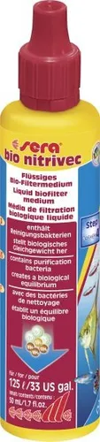 SERA Bio nitrivec 50ml - Wasseraufbereitung für Aquarien, fördert biologisches Gleichgewicht und optimale Wasserfiltration