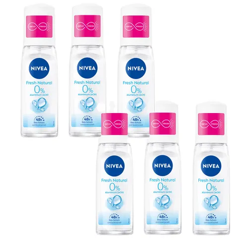 Nivea Deo Zerstäuber Fresh Natural 75ml – 6er Pack