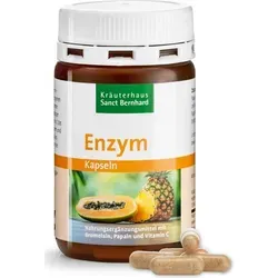 Sanct Bernhard Enzym-Kapseln - 90 Kapseln - Nahrungsergänzungsmittel mit Ananas- und Papayafruchtpulver, fördert die Proteinsynthese für eine bessere Nährstoffverwertung. Ideal für eine gesunde Ernährung.