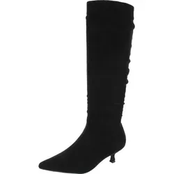 Ital-Design Elegante Damenstiefel mit Raffung und Pfennigabsatz in Schwarz - Elegante Damenstiefel für stilvolle Herbsttage – mit raffinierter Raffung und modernem Design. Ideal für den Alltag und besondere Anlässe, bieten sie hohen Tragekomfort und passen perfekt zu jedem Outfit.