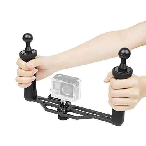 SHOOT Aluminium Dual Handheld Stabilisator für Actionkameras