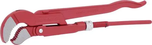 KS Tools 113.1000 Eckrohrzange - Zangen mit 45° Maulstellung, stufenlos verstellbar für optimale Kraftübertragung und progressive Verzahnung, ideal für präzises Arbeiten.