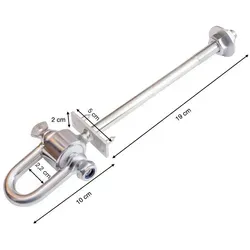 ROG-Gardenline Schaukelgestell 2x Schaukelhaken mit Schäkel, verzinkt, M12 x 190 mm für Balken bis ca. 15 cm 15 cm