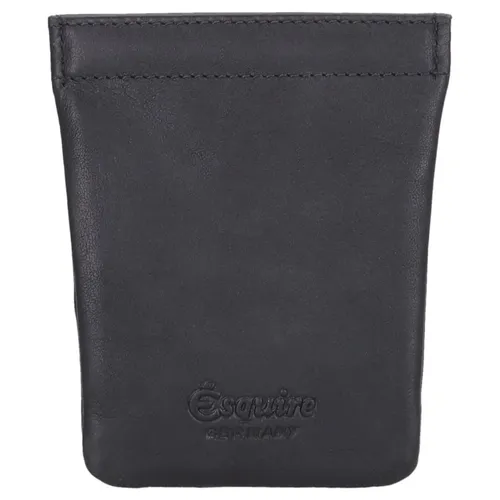 Esquire Schlüsseltasche Logo aus echtem Leder - Elegante Schlüsseltasche aus 100% Leder mit praktischem Druckknopfverschluss und Schlüsselring. Perfekt für Ordnung und Stil im Alltag.
