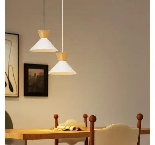 ZMH Pendelleuchte Esszimmer 2 Stück Schwarz/ Weiß 1 Flammig Hängeleuchte Ø25cm Flur, Einfache Installation, ohne Leuchtmittel, E27 Metall Industrial Design Hängelampe 149 CM Küche Schlafzimmer