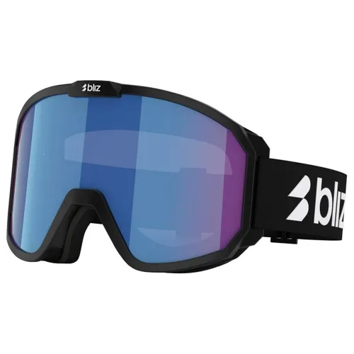 Bliz Rave Skibrille in matt schwarz mit orange-blauem Logo