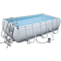 DELUKE Pool SWIM Eckig 100x201x404 cm – Komplett-Set für Garten
