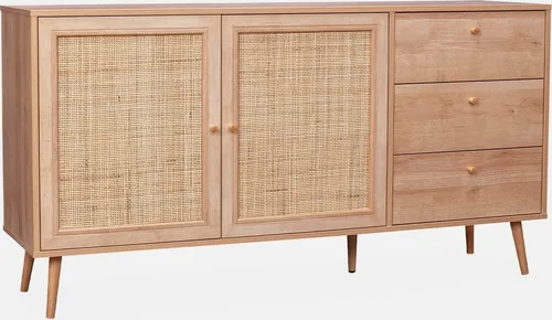 Alice's Home Sideboard mit Rattengeflecht, 2 Türen & 3 Schubladen