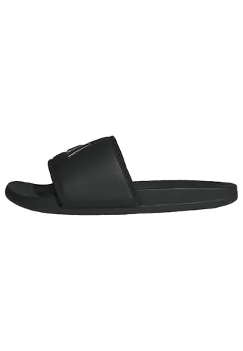 adidas Unisex Adilette Comfort Slides, Core Black - Bequeme Flipflops für jeden Tag - Dusch- & Badeschuhe für Herren mit regulärer Passform, aus hochwertigem Textil und Synthetik für optimalen Komfort und Langlebigkeit.